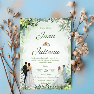 Tarjeta de boda mod8
