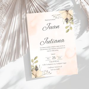 Tarjeta de boda mod9
