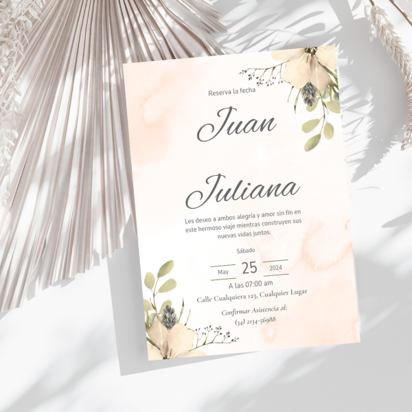 Tarjeta de boda mod9